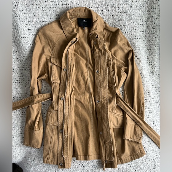 7 For All Mankind Belted Utility Jacket | M - Picture 7 of 8